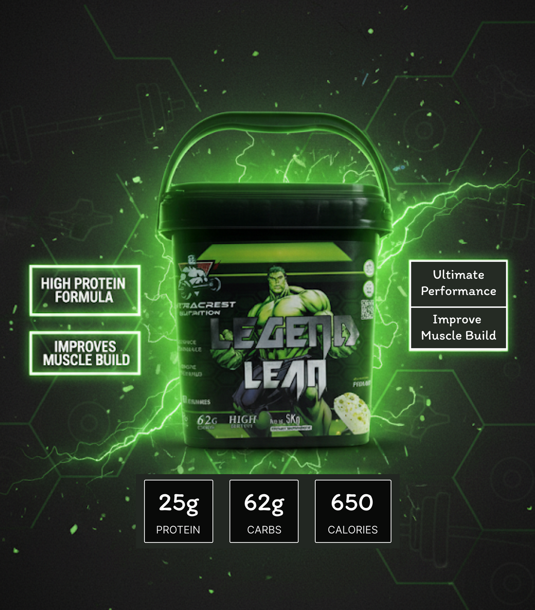 Legend Lean Mass Gainer  Pista Kulfi Power for Extreme Gains. - 5KG